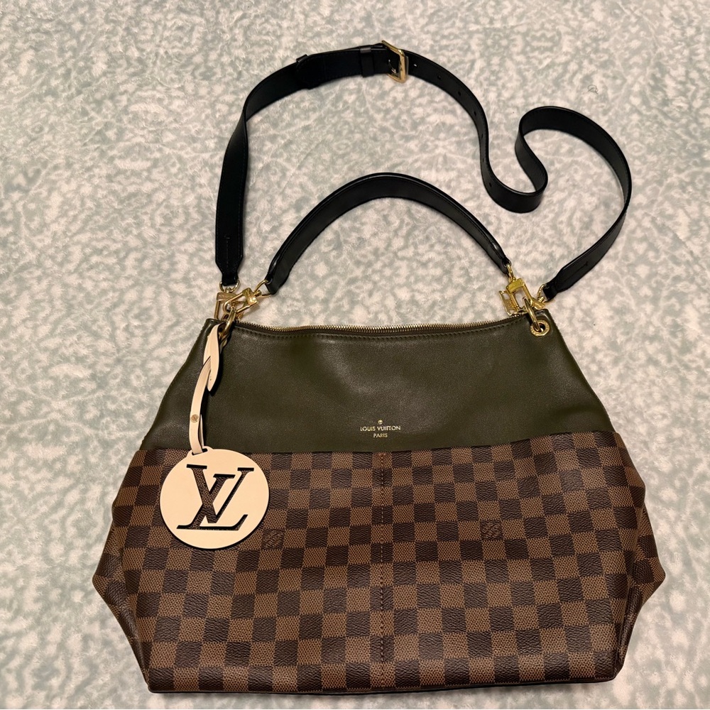 Louis Vuitton Maida Green and Damier Shoulder Bag
